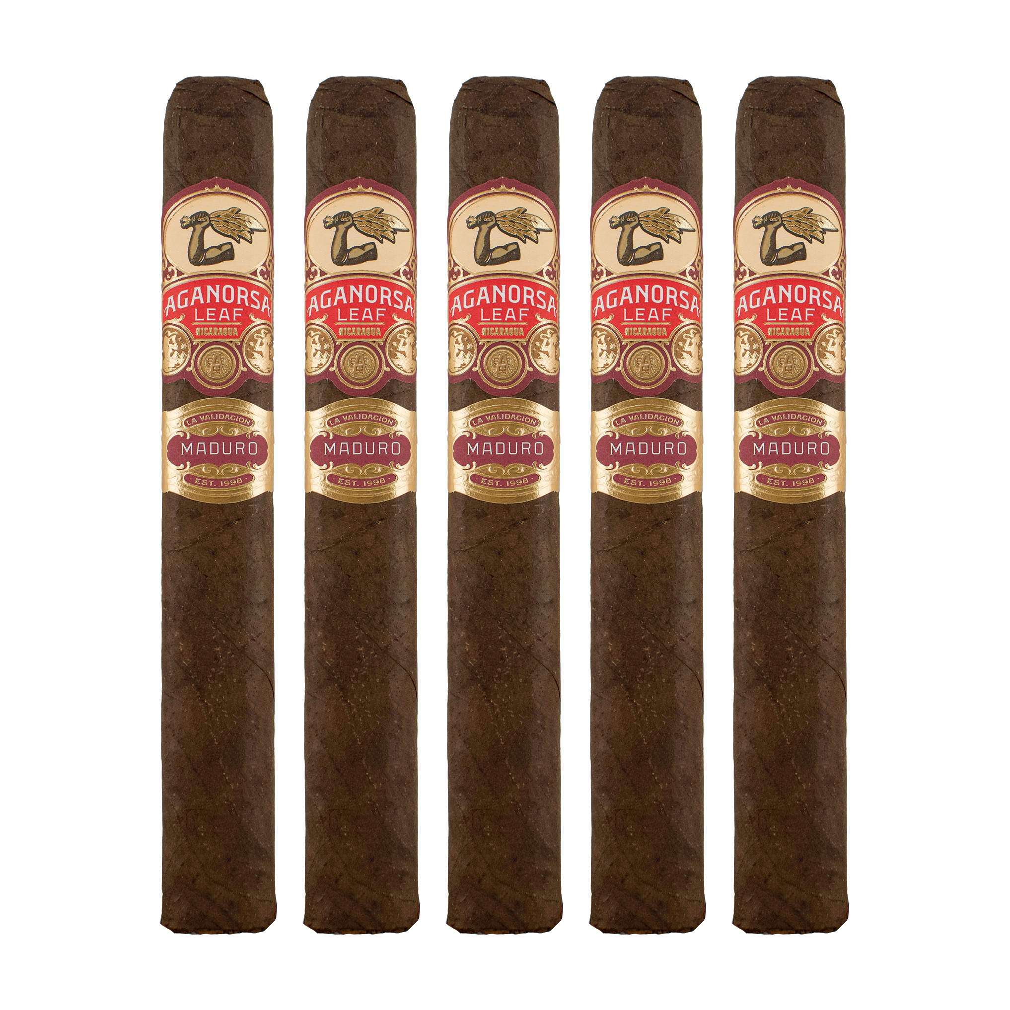 Aganorsa Leaf La Validacion Maduro Gran Toro Cigar - 5 Pack